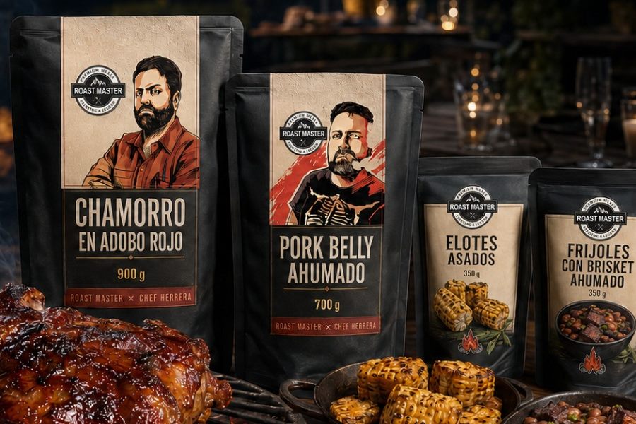 Línea de productos Roast Master lista para el asador